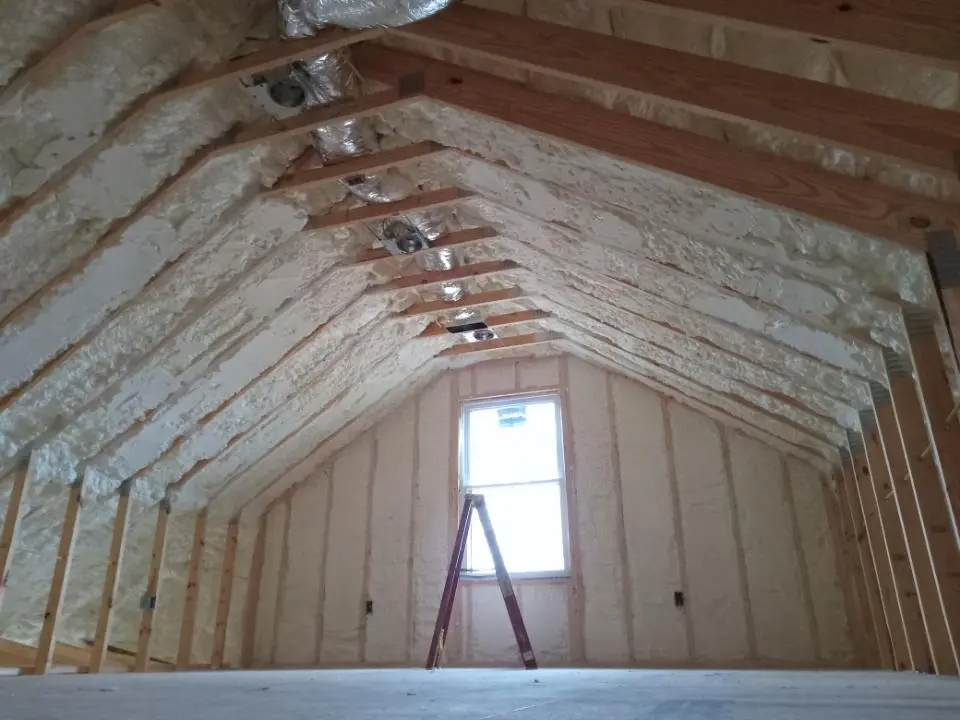 Spray foam roofing application for Crawl Space Insulation project in Longmont